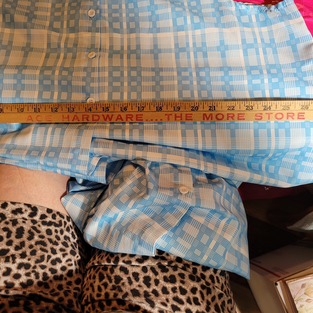 BloomChic Blue and White Plaid Midi Dress - Picture 9 of 14